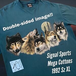 Signal Sports Wolves USA 1992 T-Shirt Sz XL
